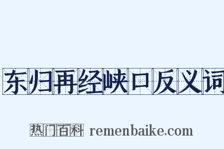 东归再经峡口反义词是什么意思的图片